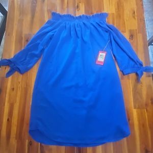 Cobalt Blue Off the Shoulder Mini